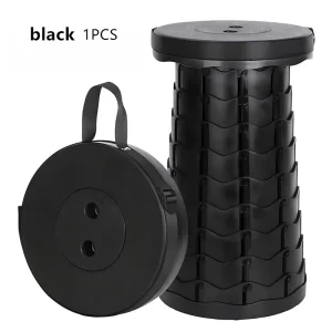 Tabouret pliant chaise portative extérieure banc réglable rétractable Camping, pêche multi-scènes Applicable – black 1pc Tabouret pliant chaise portative extérieure banc réglable rétractable Camping, pêche multi-scènes Applicable – black 1pc