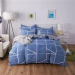 Ensemble housse de couette et taies d&rsquo;oreiller moderne motifs géométriques couverture en laine lit double qualité supérieure style intemporel