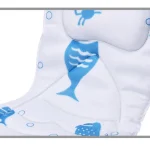 Housse siège enfant coussin tête marine poissons bulles polyester 5D mesh doux confort protection antitaches design ludique