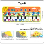 Tapis de Piano électronique pour enfants apprentissage de la musique jouet éducatif avec clavier animaux design coloré 80x30cm cadeau pour filles et garçons