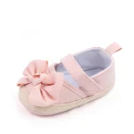 Chaussures bébé fille semelle souple antidérapante nœud papillon rose princesse