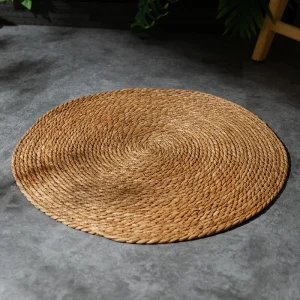 Tapis rond en jute naturelle style moderne protection des sols décoration intérieure écoresponsable durable facile entretien