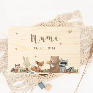 Boîte de mémoire personnalisée Keepplex pour bébé boîte en bois à motif floral romantique cadeau nouveauné baptême ou naissance design1A103WD15 Boîte de mémoire personnalisée Keepplex pour bébé boîte en bois à motif floral romantique cadeau nouveauné baptême ou naissance design1A103WD15