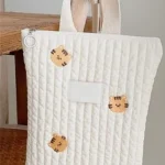 Sac à couches en coton pour bébé, sacs de rangement pour poussette de voyage, sacs de maman brodés ours mignon, sacs à main de Corée du Sud – Tiger Head