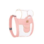 Portebébé ergonomique sac à dos sangles ajustables mesh respirant compartiment avant rose doux design moderne portage confortable bébé 324 mois