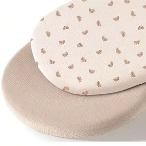 Housses de coussin pour chambre bébé 2 pièces design arcenciel tissu doux moderne décoration intérieure chambre enfant usage familial ambiance joyeuse