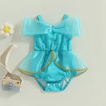 Maillot de bain Tutu bleu pour bébé fille swimsuit estival en tulle bretelles ajustables style princesse idéal plage piscine
