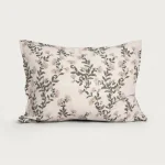 Coussin Décoratif Floral en Coton Doux Design Élégant pour Canapé ou Lit Accessoire Mode Intemporel