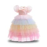 Robe princesse fille fête d&rsquo;anniversaire tissu tulle style princesse dégradé rose enfant 38 ans robe élégante douce accessoires fêtes