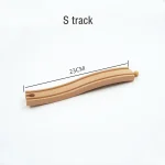 Bricolage enfants en bois Train Rail piste accessoires jouet croix voie ferrée jouets compatibles toutes les rails pour enfants garçons et filles cadeaux – P