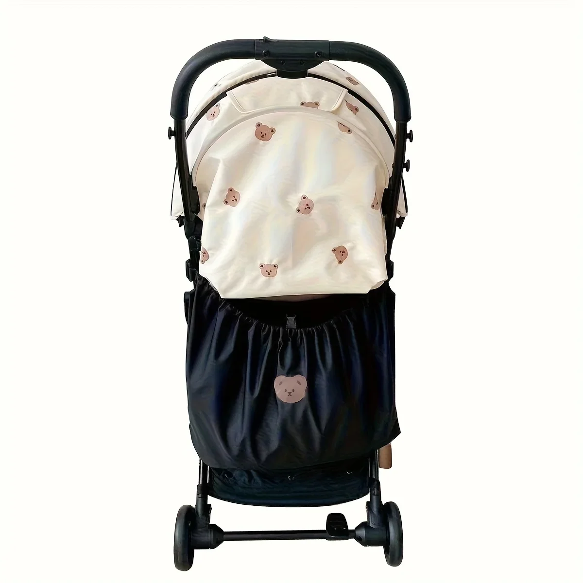 Sac de poussette léger pour parents design ours pochette rangement grande capacité compatible poussettes et bouteilles de lait