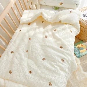 Couette bébé animaux ours lapin 100x120cm 100% coton doux hypoallergénique printemps été automne hiver bébé nouveauné