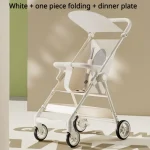 Chaise haute bébé pliable plateau mangeoire amovible paresoleil design moderne matériau sécuritaire facile à transporter