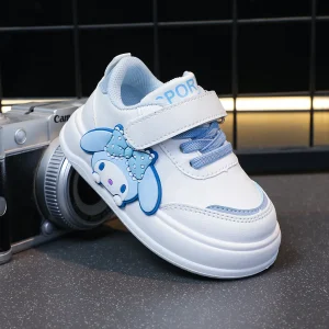 Chaussures enfants blanches décontractées avec dessin animé sécurité confort et époisses pucées