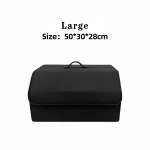 Organisateur de coffre voiture sac de rangement grande capacité noir storage portable sac de voiture rangement vêtements nylon résistant design moderne usage domestique voyage