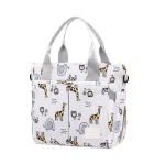 Sac à langer imprimé moderne sac de maman avec poches design animaux matière polyester grande capacité idéal pour sorties bébé