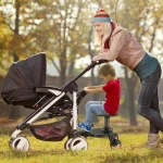 Adaptateur Universel de Pédale pour Poussette Accessoire pour Deuxième Enfant Remorque pour Jumeaux Scooter Hitchhiker Plaque sur Pied avec Siège