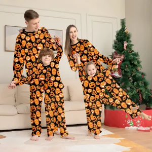 Costume citrouille Halloween enfant pyjama assorti famille thème détente vêtements cosy style élégant polyester qualité douce