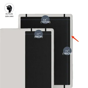 Revêtement de lit conducteur matelas à la terre housse cuir végétalien coussin relaxant set Size jumelle  EU 137x180cm