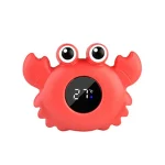 Compteur de température de bain numérique flottant bébé thermomètre LED sécurité eau design crab chambre enfant usage quotidien sans danger compact plastique couleur vive