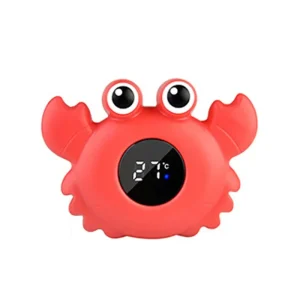 Compteur de température de bain numérique flottant bébé thermomètre LED sécurité eau design crab chambre enfant usage quotidien sans danger compact plastique couleur vive Compteur de température de bain numérique flottant bébé thermomètre LED sécurité eau design crab chambre enfant usage quotidien sans danger compact plastique couleur vive
