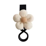 Clip à cheveux floral en tissu côtelé accessoire mode pour femmes et filles design fleuri élégant qualité supérieure usage quotidien