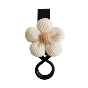 Clip à cheveux floral en tissu côtelé accessoire mode pour femmes et filles design fleuri élégant qualité supérieure usage quotidien