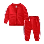 Ensemble sport bébé garçon fille Kids Tales 2 pièces polyester manteau à glissière pantalon élastique 01 ans