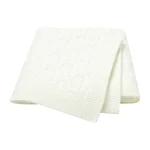 Serviette bébé absorbante douce et sécurisée pour nouveaunés couverture de sieste serviette de bain texture douce design moderne couleur blanche idéale pour l&rsquo;entretien quotidien et les sorties