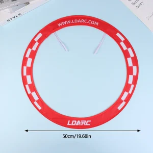 Cerceau lumineux rouge LDARC pour décoration événement fête jardin et intérieur 50cm tissu léger design moderne facile à utiliser idéal pour animations