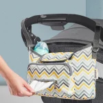 Sunveno Sac de Transport pour Poussette Organisateur Pratique Sac à Couches pour Bébé Design Moderne Facile d&rsquo;Entretien idéal pour les Voyages