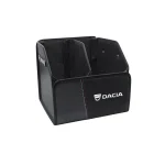 Organisateur de voiture DACIA rangements pliables pour coffre et siège fermeture éclair style sportif noir avec accents bleu et rouge