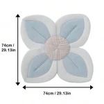 Coussin décoratif en forme de fleur pour chambre bébé doux et confortable design floral 74 cm x 74 cm peluche et maille respirante idéal pour canapé ou lit