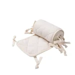 Protection Anticollision Bébé Lit Parechocs Berceau Tour de Lit Bords Doux Coton Blanc Sécurité Accessoire Chambre Enfant