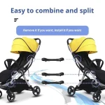 Connecteurs poussette modulaires réglables combinaison facile sécurité bébé accessoires poussette 3 pièces