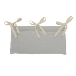 Sac suspendu pour berceau organisation lit bébé housse protectrice rangement couches multifonction style moderne tissu doux couleur grise claire