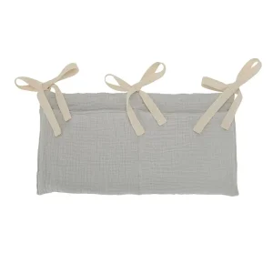 Sac suspendu pour berceau organisation lit bébé housse protectrice rangement couches multifonction style moderne tissu doux couleur grise claire Sac suspendu pour berceau organisation lit bébé housse protectrice rangement couches multifonction style moderne tissu doux couleur grise claire
