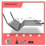 ZETRIP Lit de voyage gonflable portable camping 3 segments accessoires inclus