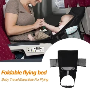 Lit d&rsquo;avion de voyage pour bébé extension siège voiture reposepieds portable hamac bébé lit de sommeil compact sécuritaire et facile à transporter