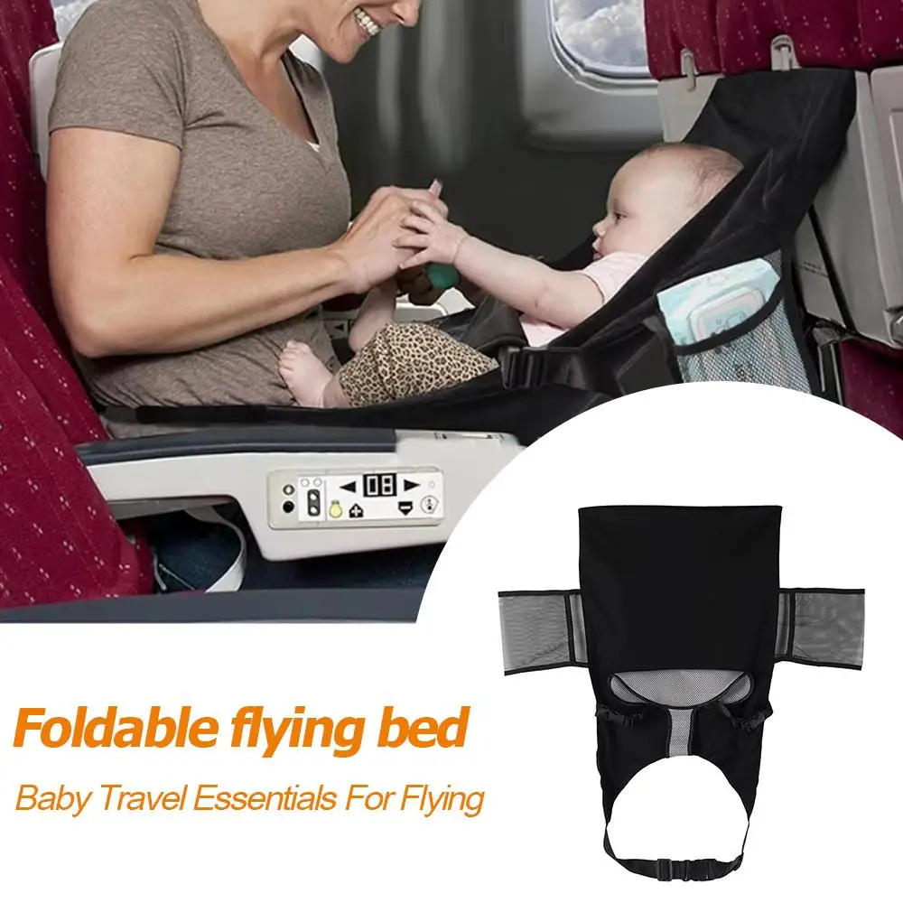 Lit d&rsquo;avion de voyage pour bébé extension siège voiture reposepieds portable hamac bébé lit de sommeil compact sécuritaire et facile à transporter