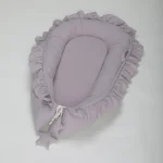Cocon de sommeil bébé coton doux portable violet pâle étoile déco nid confortable bébé nouveauné 06 mois