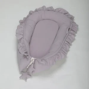 Cocon de sommeil bébé coton doux portable violet pâle étoile déco nid confortable bébé nouveauné 06 mois