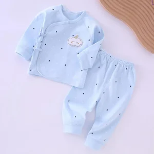 Ensemble pyjama bébé garçon printempsautomne chemise à manches longues  pantalon vêtements doux pour nouveauné 06 mois