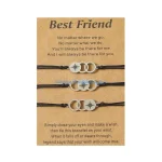 Bracelets d&rsquo;amitié assortis en acier inoxydable pour famille amis maman fille cadeau personnalisé mode tendance élégant