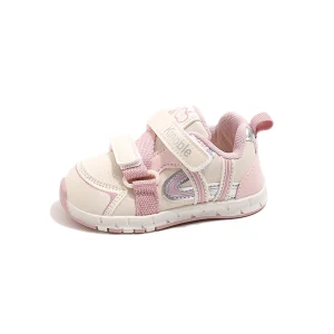 Chaussures de sport Kinoble pour enfants baskets ergonomiques antiglissantes semelle Eva tendance 2025 13 ans unisexe rose crème et argenté