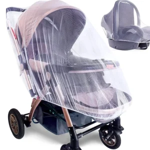Couverture antimoustiques intégrale pour poussette respirante durable protection contre les insectes maille antipoussière transparente style moderne bébé Couverture antimoustiques intégrale pour poussette respirante durable protection contre les insectes maille antipoussière transparente style moderne bébé