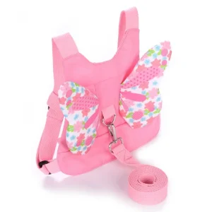 Harnais de sécurité pour enfant sac à dos antiperte laisse rétractable design papillon rose accessoire bébé 13 ans activités extérieures voyage Harnais de sécurité pour enfant sac à dos antiperte laisse rétractable design papillon rose accessoire bébé 13 ans activités extérieures voyage