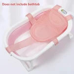 Coussin de baignoire portable bébé support de douche ajustable tapis de siège pliable siège de bain flottant confort et sécurité pour nouveauné