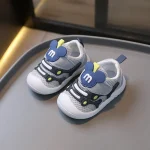 Baskets Souples Respirantes pour Enfant Chaussures Sport avec Bandes Élastiques et Tirette Design Coloré Léger et Résistant Idéal Printemps Automne