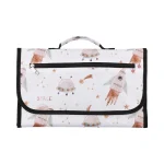 Trousse rangement enfants thème spatial motifs fusées étoiles fermeture éclair poignée design coloré idéal rangement crayons fournitures artistiques cadeau enfant